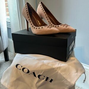 Coach Blush Suede Pumps